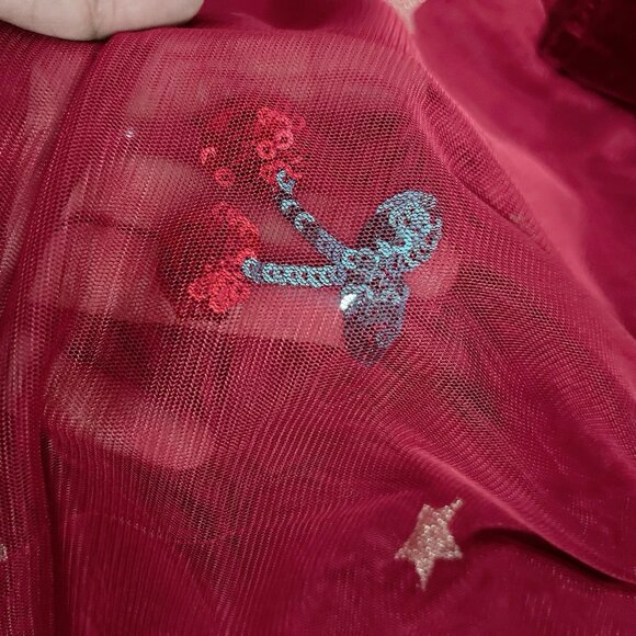 JoJo maman bebe Christmas 🎄Red Cherry Sequin Party Dress Girls 18-24months -NEW - Picture 4 of 7